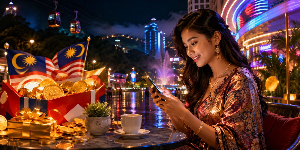 Pengguna mengakses kasino langsung dari kawasan pelancongan Genting Highlands melalui telefon pintar
